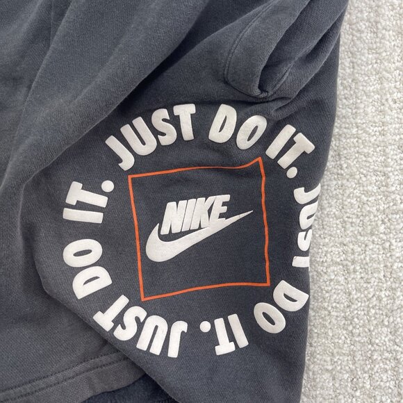 Nike Boy's Medium Just Do It Black Sportswear Fleece Shorts Training DC7247-010 - Picture 2 of 8